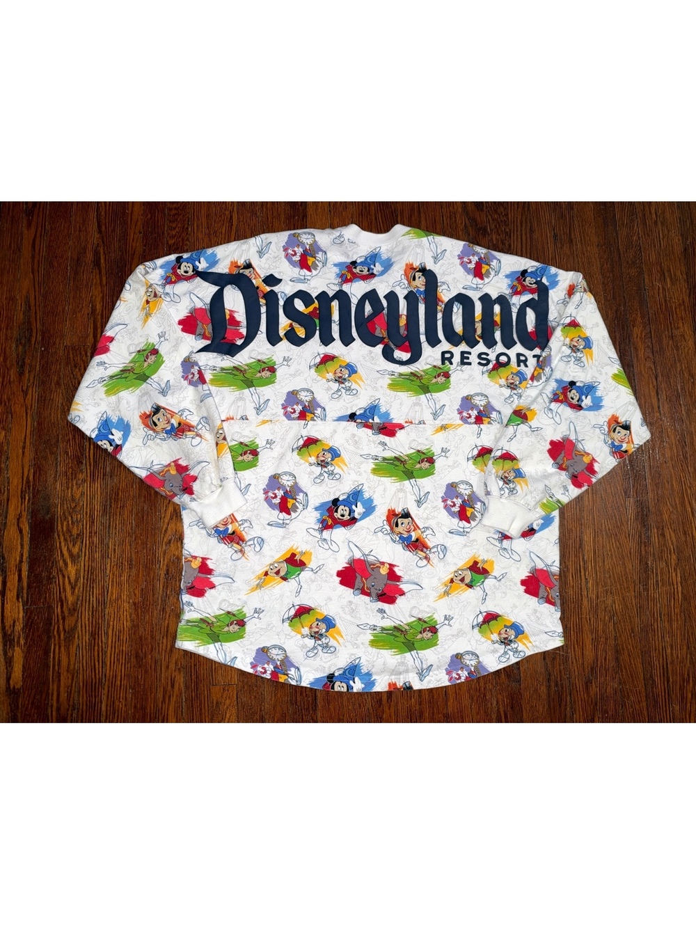 Medium Disneyland Sketchbook Mickey Peter Pan Pinocchio Spirit Jersey